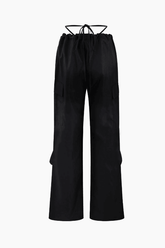 Tie Waist Cargo Pants